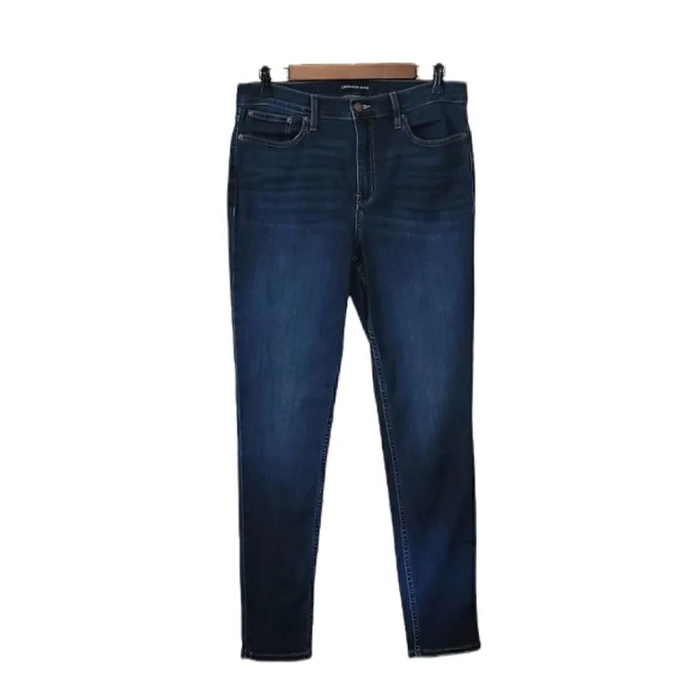 Calvin Klein Jeans Dark Wash Faded Highrise Skinny Denim Blue Jeans Size 31